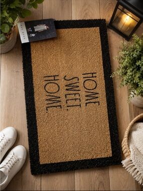 Rae Dunn Home Sweet Home Coir Doormat - Black & Brown